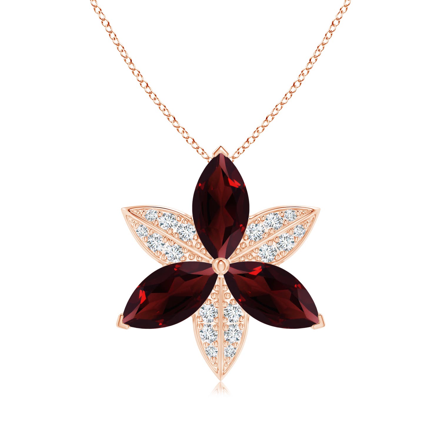 A - Garnet / 6.25 CT / 14 KT Rose Gold