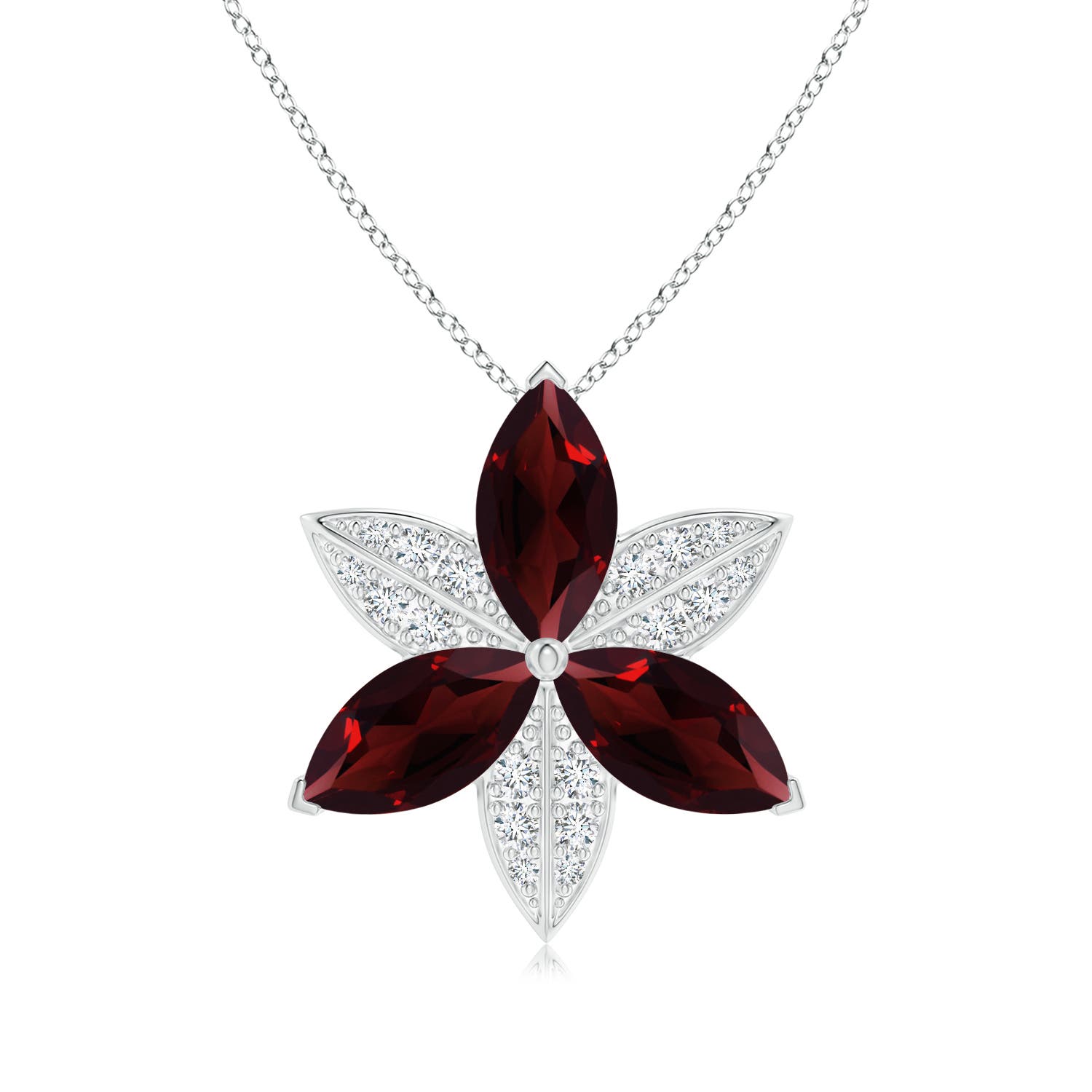 A - Garnet / 6.25 CT / 14 KT White Gold