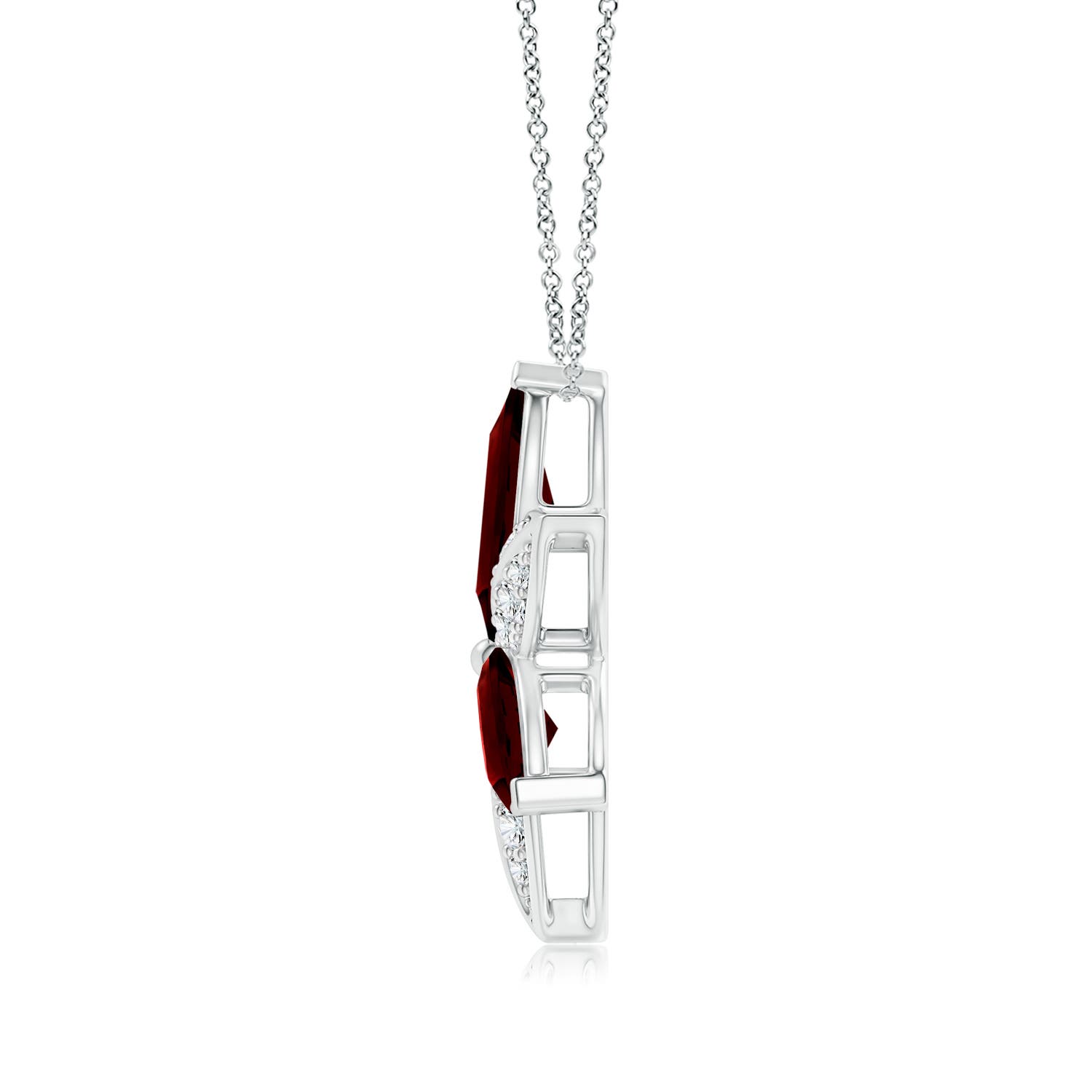 A - Garnet / 6.25 CT / 14 KT White Gold