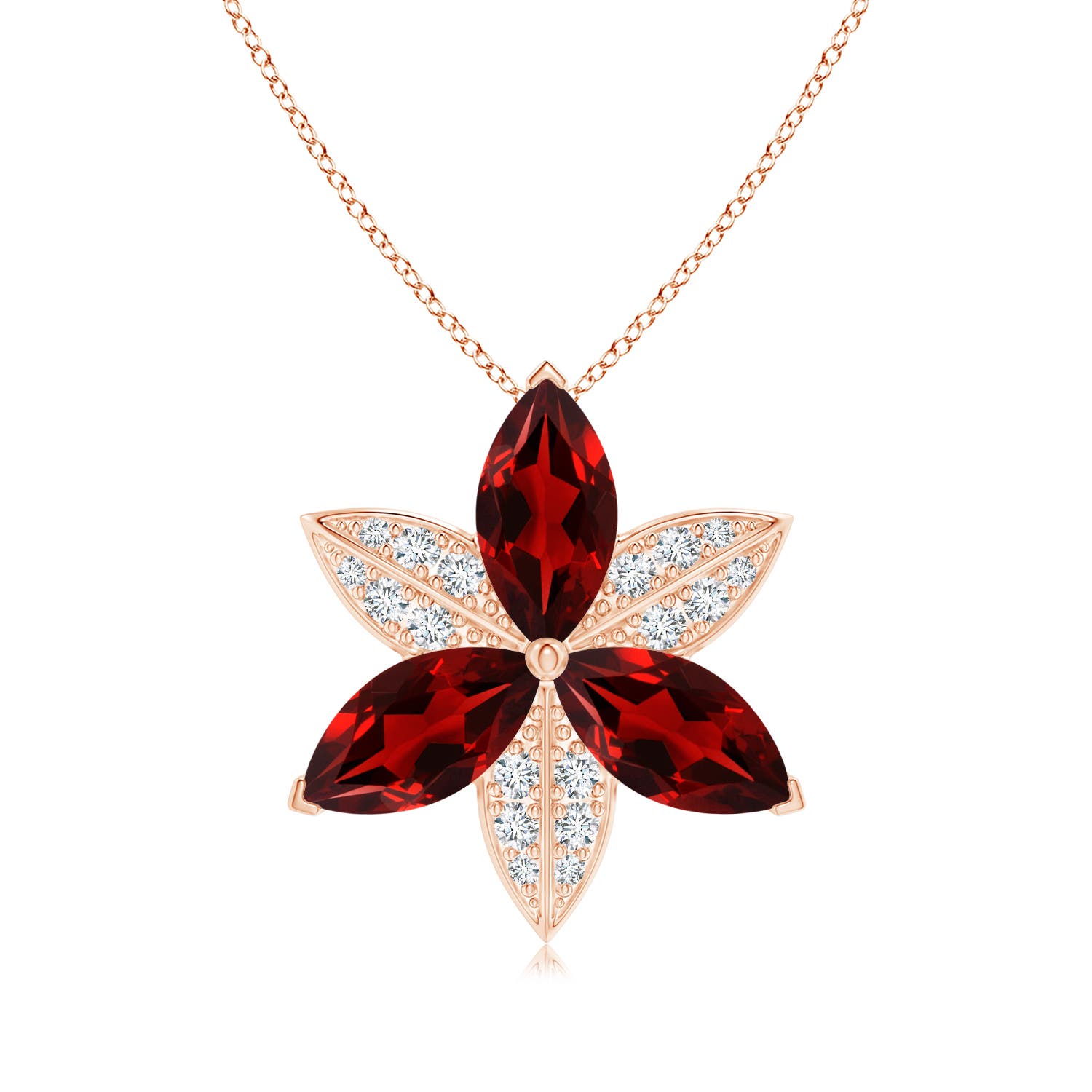 AAAA - Garnet / 6.25 CT / 14 KT Rose Gold