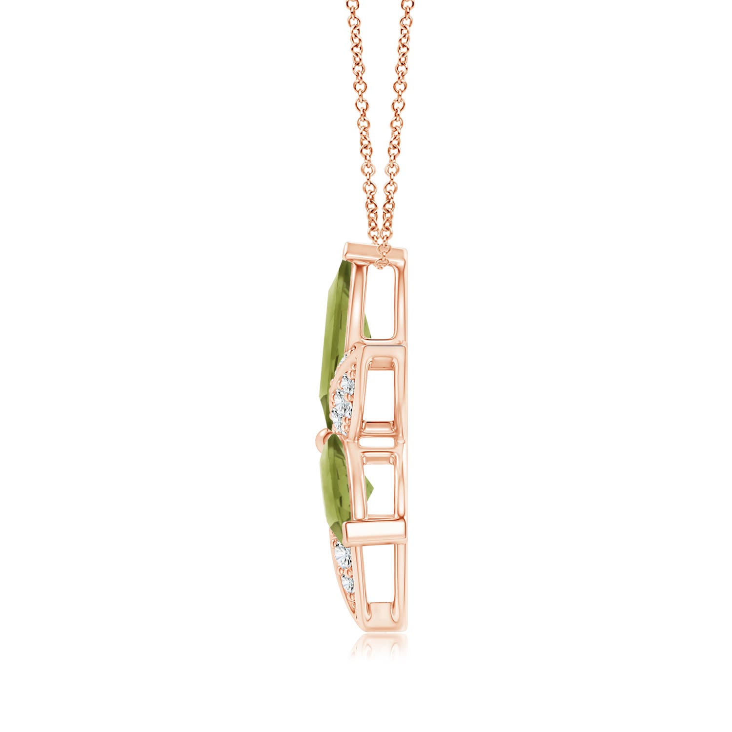 A - Peridot / 4.75 CT / 14 KT Rose Gold