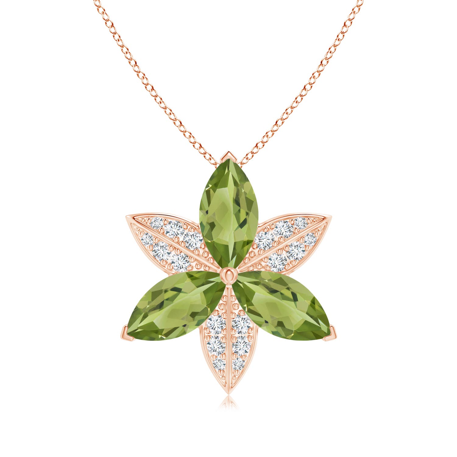 AA - Peridot / 4.75 CT / 14 KT Rose Gold