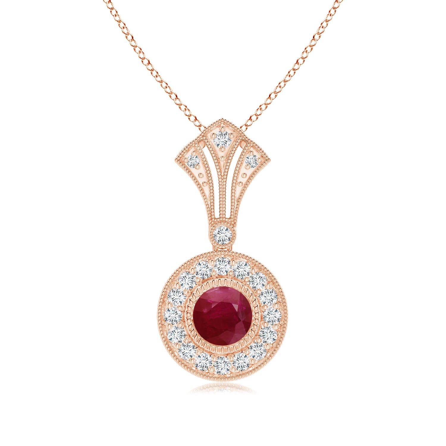 A - Ruby / 0.48 CT / 14 KT Rose Gold