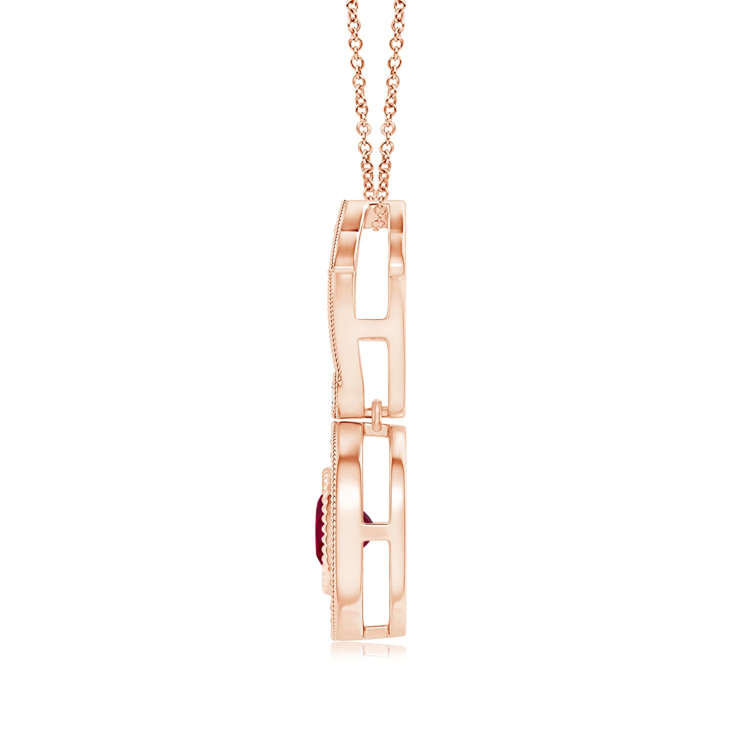 A - Ruby / 0.48 CT / 14 KT Rose Gold