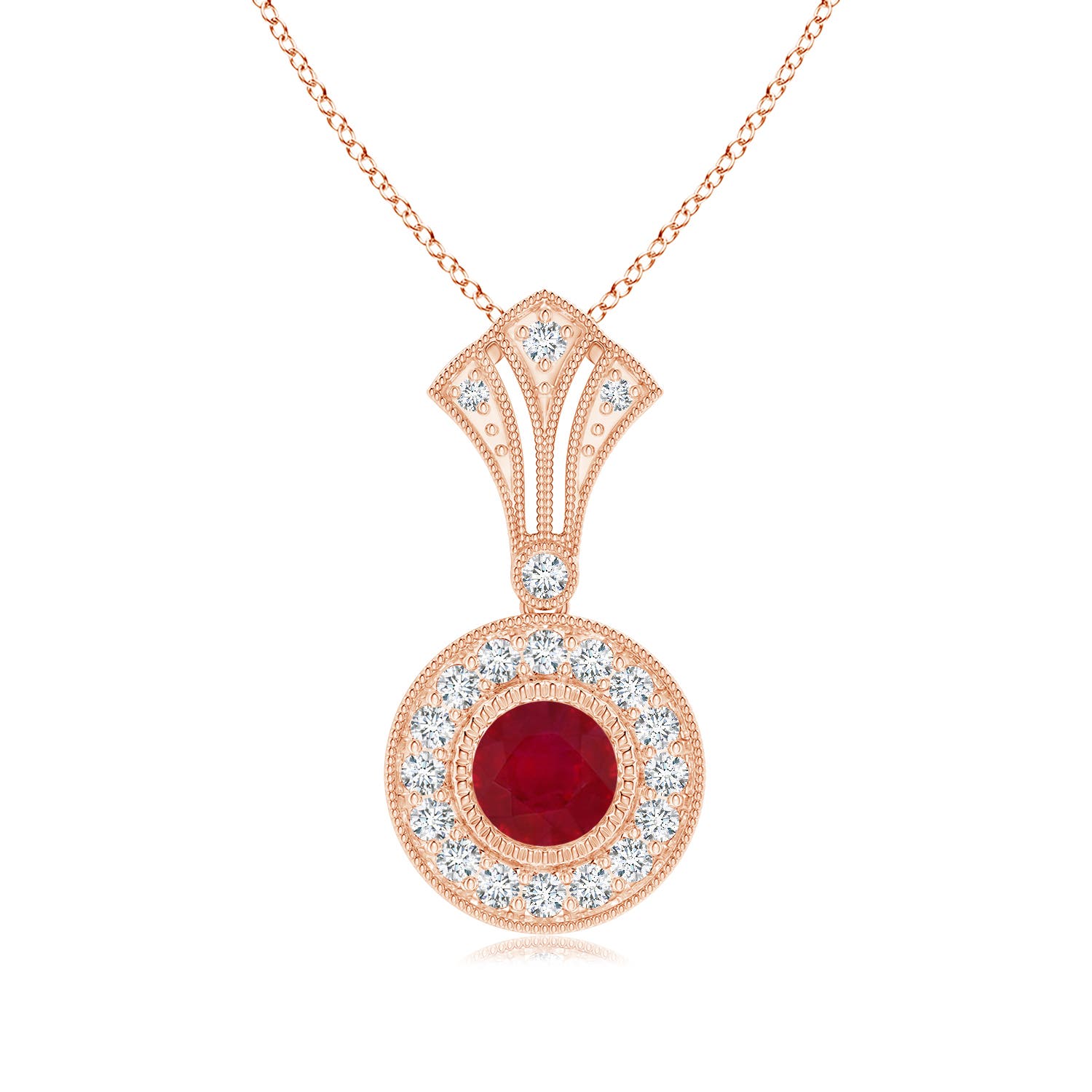 AA - Ruby / 0.48 CT / 14 KT Rose Gold