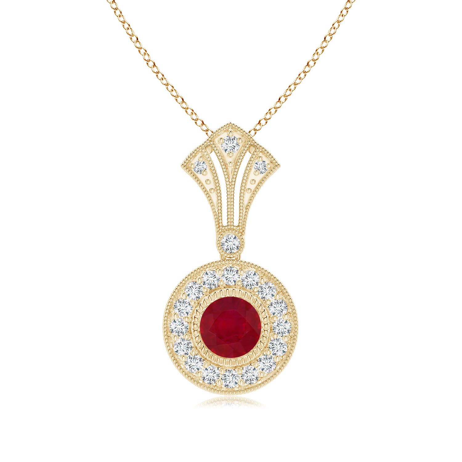 AA - Ruby / 0.48 CT / 14 KT Yellow Gold