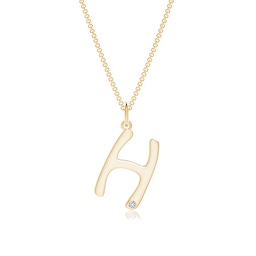 Yellow Gold H Initial Jewellery