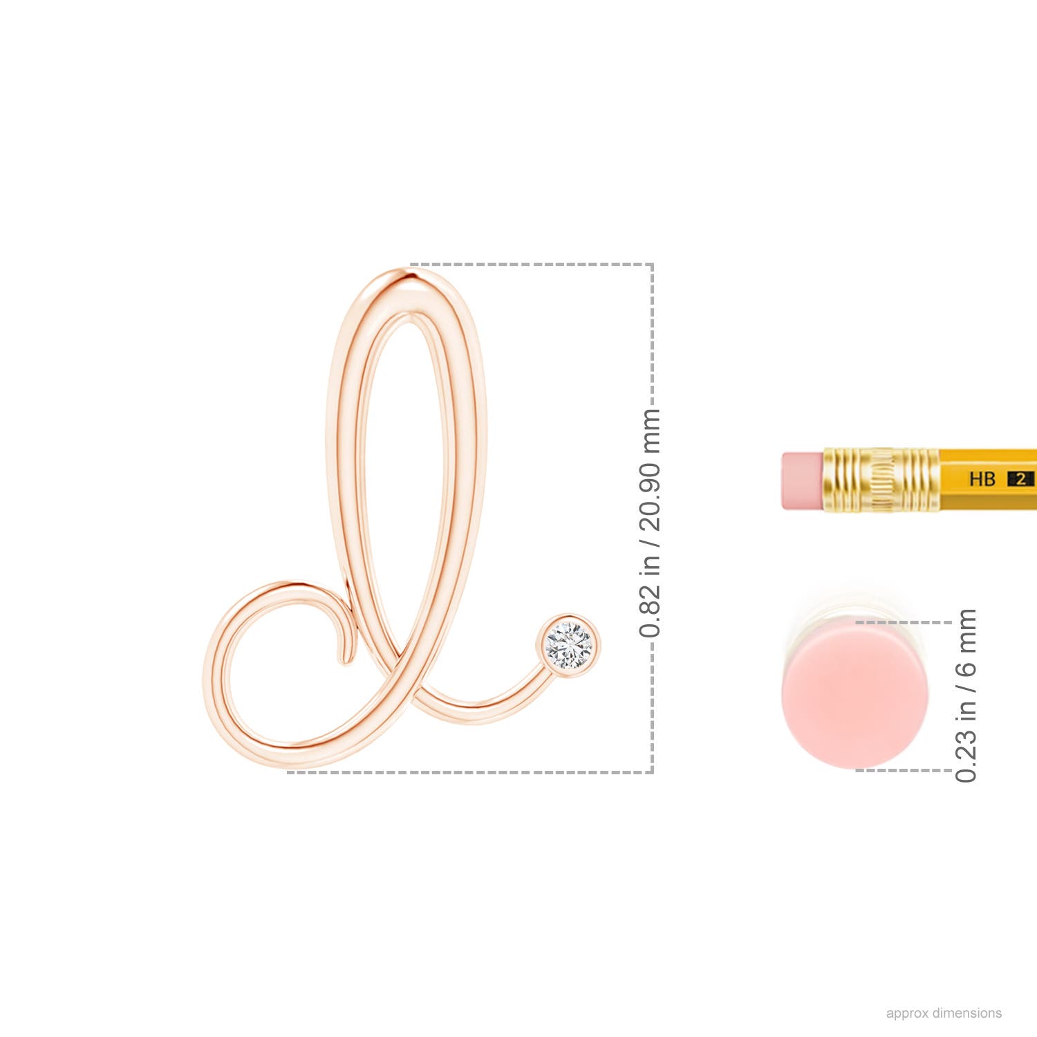 H, SI2 / 0.04 CT / 14 KT Rose Gold