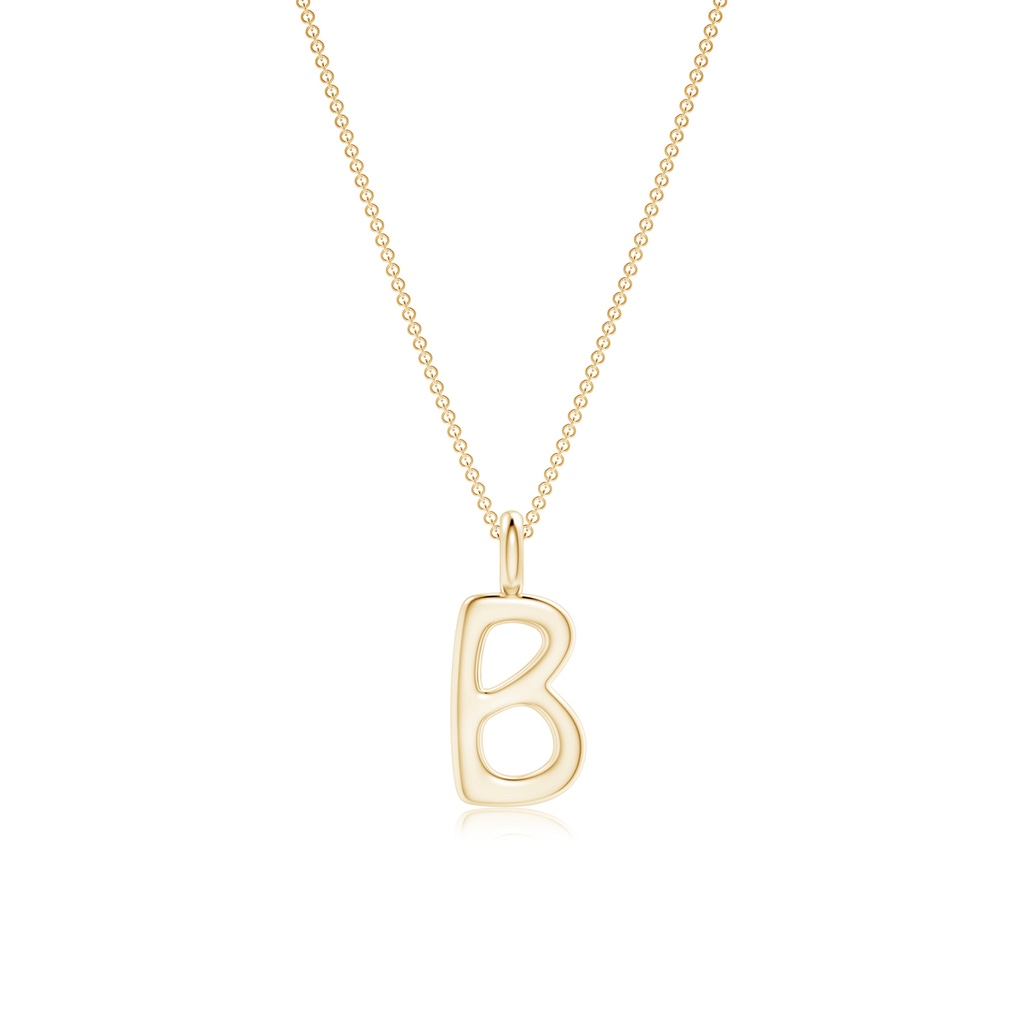 Capital "B" Initial Pendant in Yellow Gold