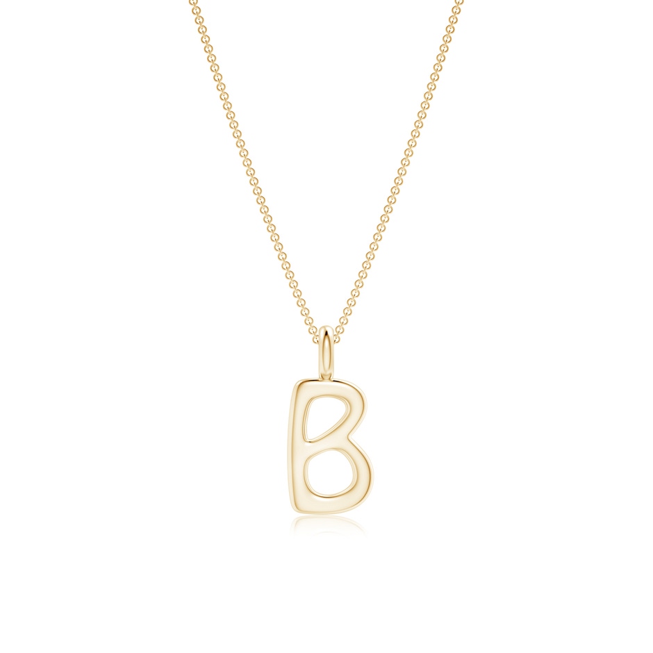 Capital "B" Initial Pendant in Yellow Gold 