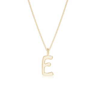 Capital "E" Initial Pendant in Yellow Gold