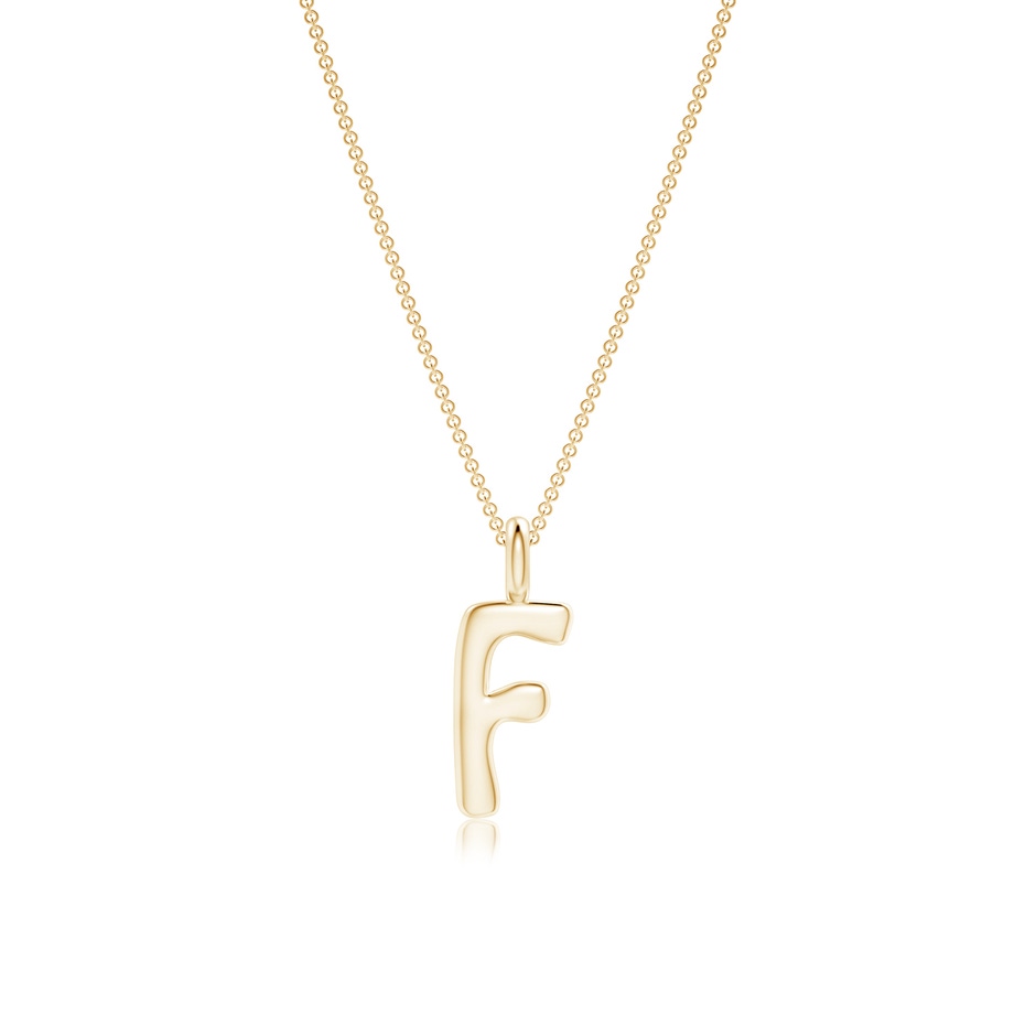 Capital "F" Initial Pendant in Yellow Gold 