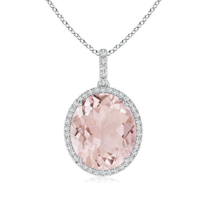 A - Morganite / 7.23 CT / 14 KT White Gold