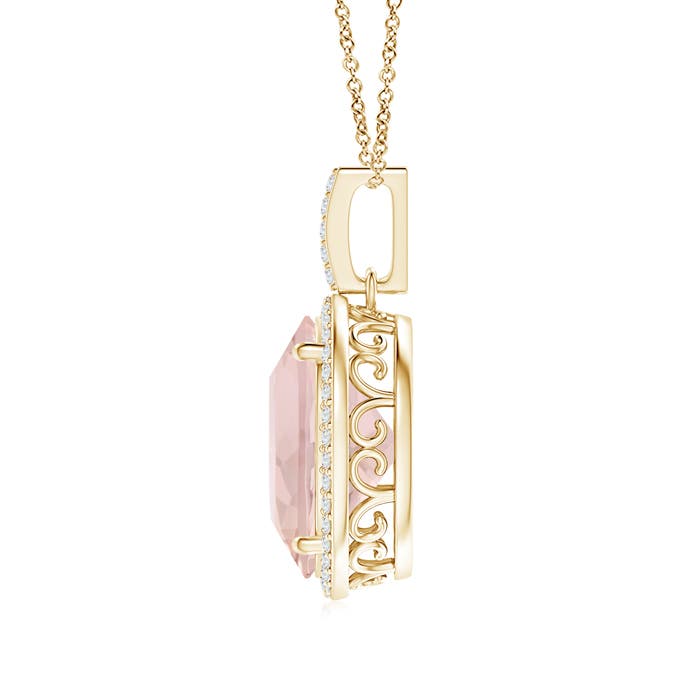 A - Morganite / 7.23 CT / 14 KT Yellow Gold