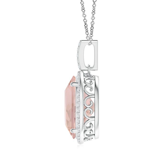 AA - Morganite / 7.23 CT / 14 KT White Gold