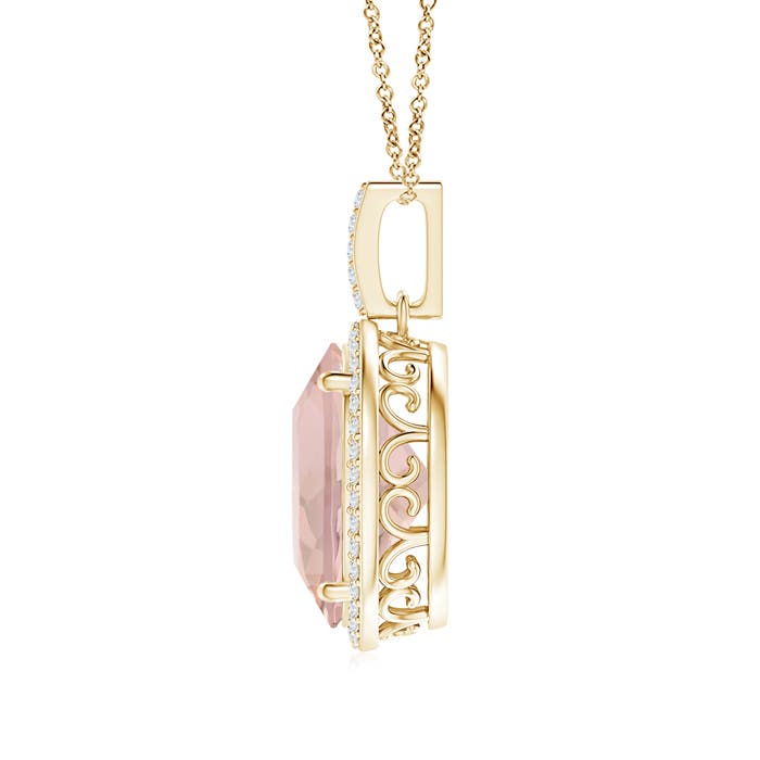 AA - Morganite / 7.23 CT / 14 KT Yellow Gold