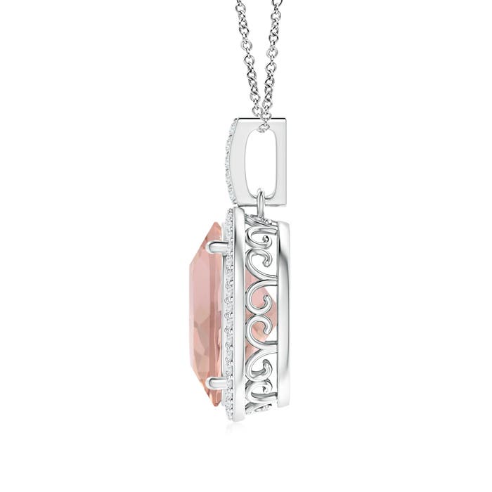 AAA - Morganite / 7.23 CT / 14 KT White Gold