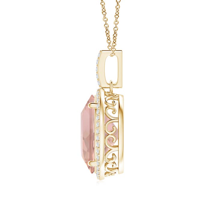 AAA - Morganite / 7.23 CT / 14 KT Yellow Gold