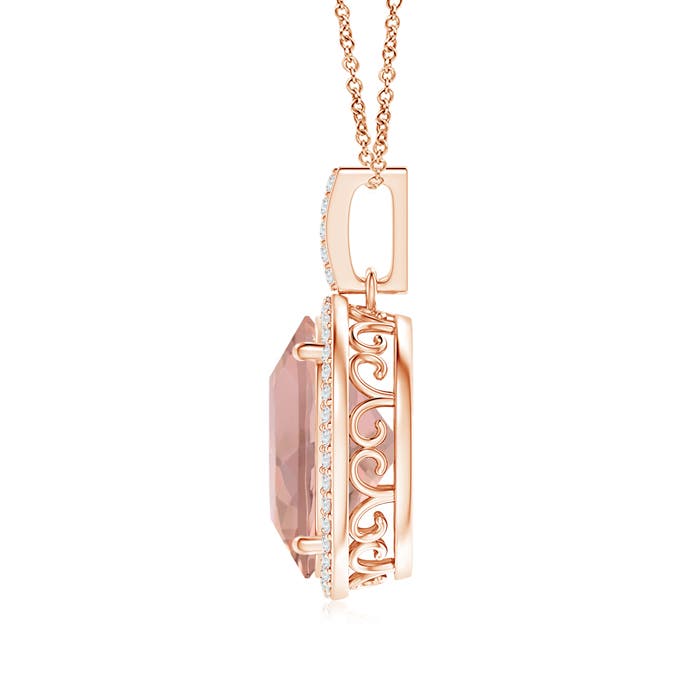 AAAA - Morganite / 7.23 CT / 14 KT Rose Gold