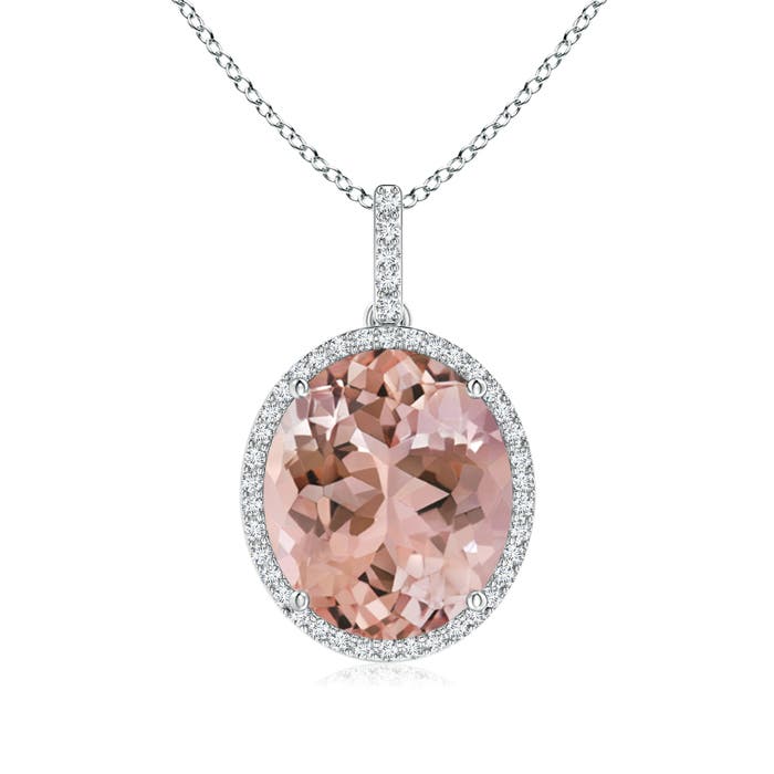 AAAA - Morganite / 7.23 CT / 14 KT White Gold