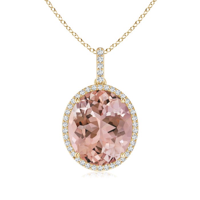 AAAA - Morganite / 7.23 CT / 14 KT Yellow Gold