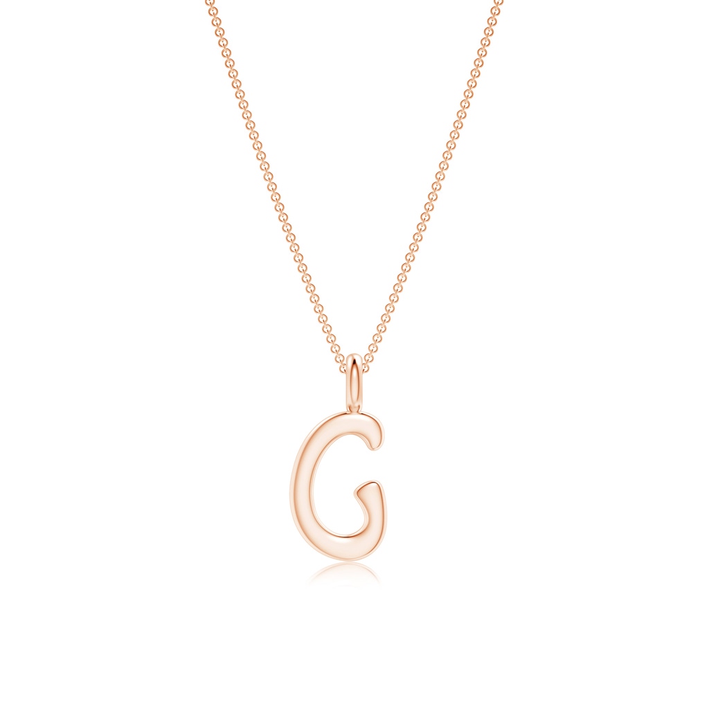 Capital "G" Initial Pendant in 9K Rose Gold