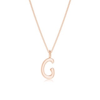 Capital "G" Initial Pendant in Rose Gold