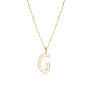 Capital "G" Initial Pendant in Yellow Gold