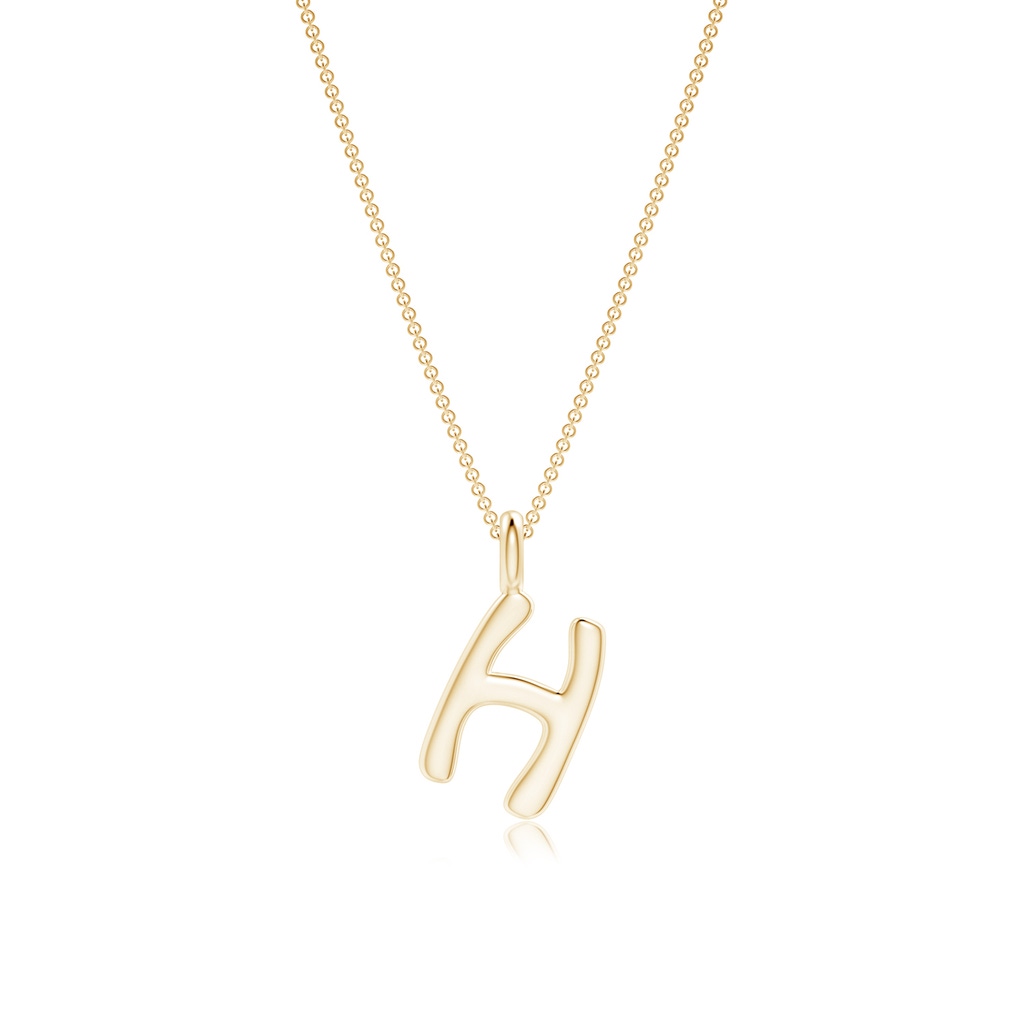 Capital "H" Initial Pendant in Yellow Gold
