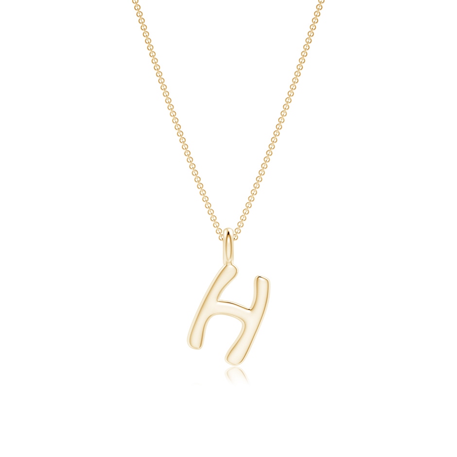 Capital "H" Initial Pendant in Yellow Gold 