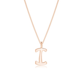 Capital "I" Initial Pendant in Rose Gold