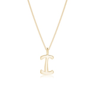 Capital "I" Initial Pendant in Yellow Gold