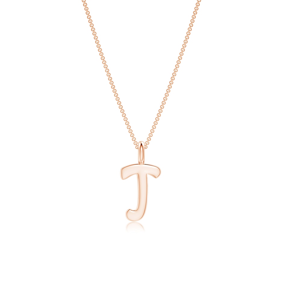 Capital "J" Initial Pendant in Rose Gold 