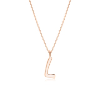 Capital "L" Initial Pendant in 9K Rose Gold