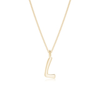 Capital "L" Initial Pendant in Yellow Gold
