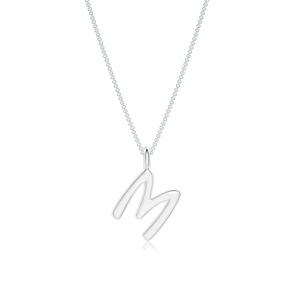 Capital "M" Initial Pendant in P950 Platinum 