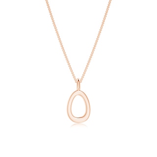 Capital "O" Initial Pendant in 9K Rose Gold