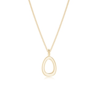 Capital "O" Initial Pendant in Yellow Gold