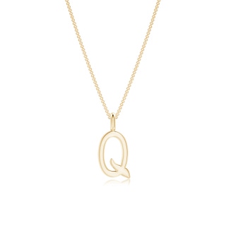 Capital "Q" Initial Pendant in Yellow Gold