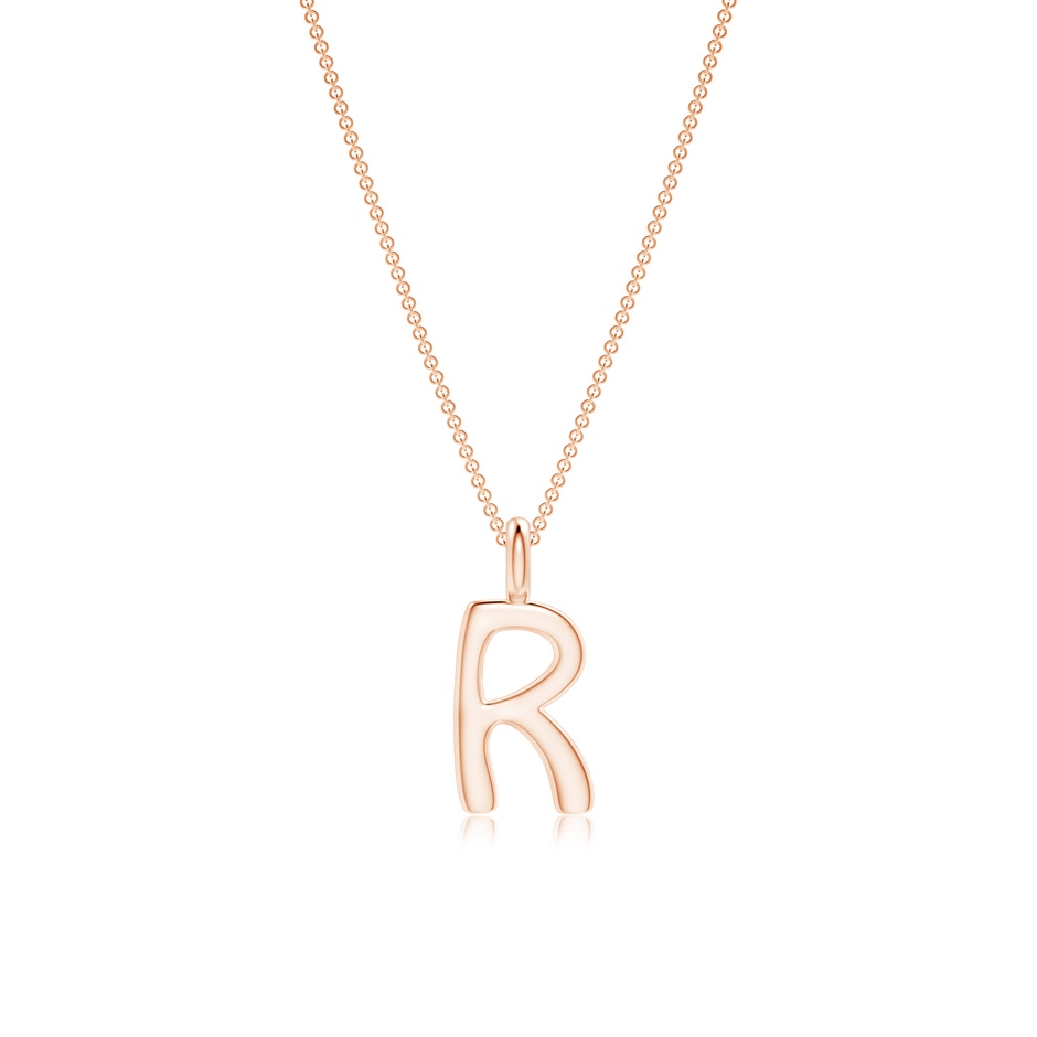 Capital "R" Initial Pendant in 10K Rose Gold 