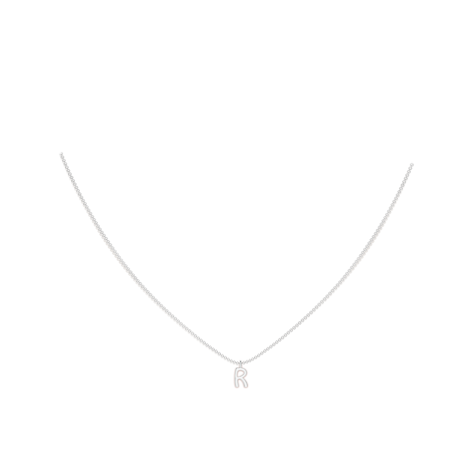 Capital "R" Initial Pendant in P950 Platinum Body-Neck