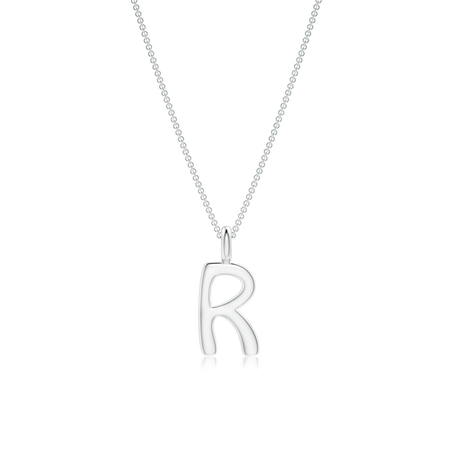 im Design Thin Chain Zircon Stone Letter Necklace Letter R - Trendyol