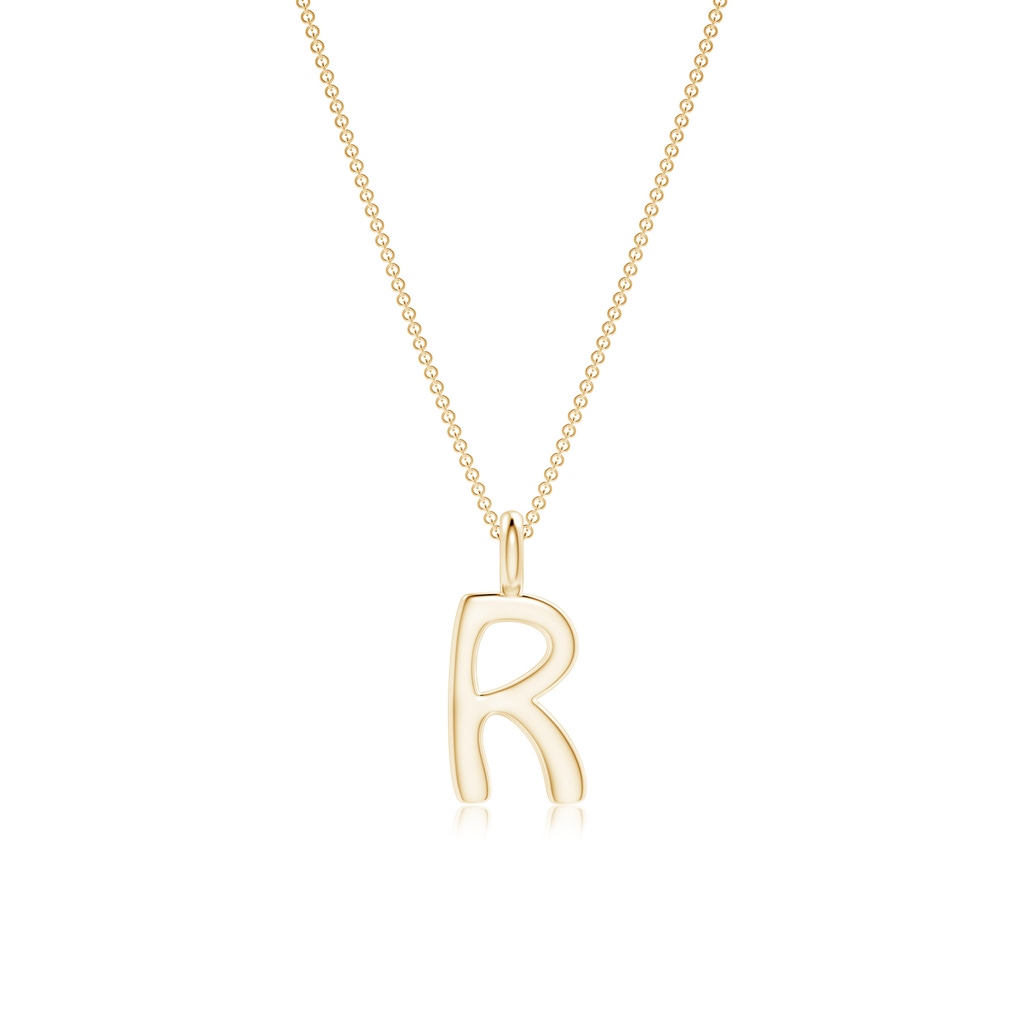 Capital "R" Initial Pendant in Yellow Gold