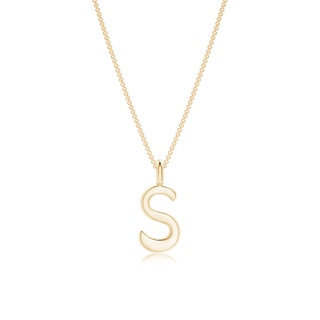 Capital "S" Initial Pendant in Yellow Gold