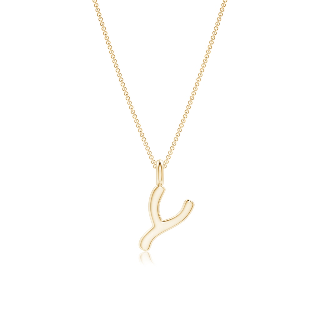 Capital "Y" Initial Pendant in Yellow Gold