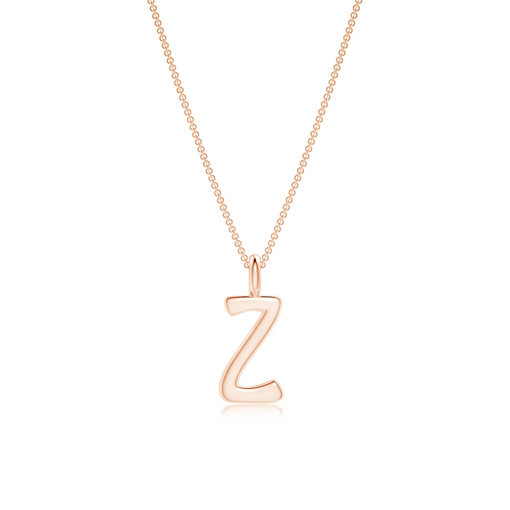 Capital "Z" Initial Pendant in 10K Rose Gold