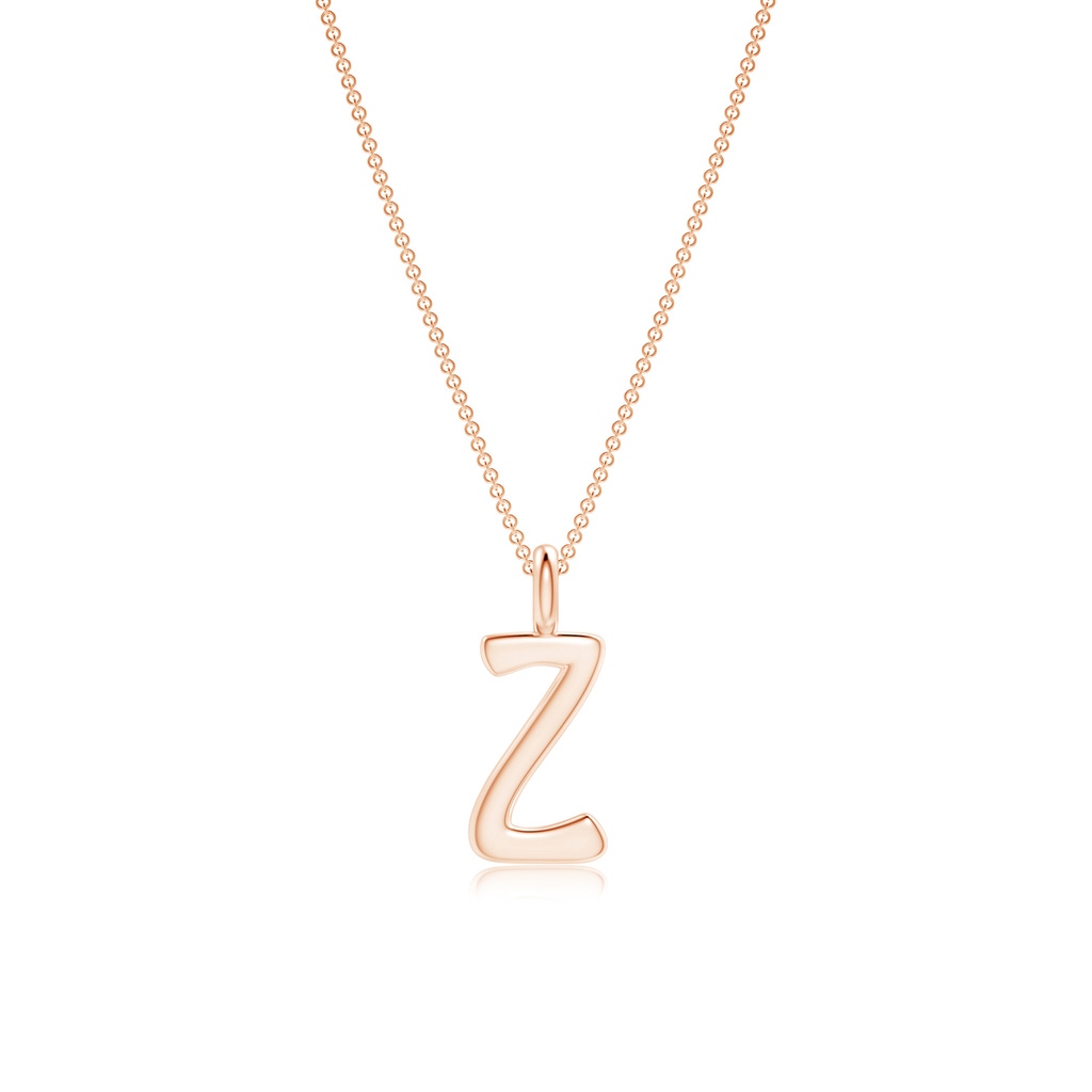 Capital "Z" Initial Pendant in 9K Rose Gold