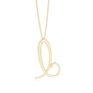 Lowercase "B" Initial Pendant in Yellow Gold