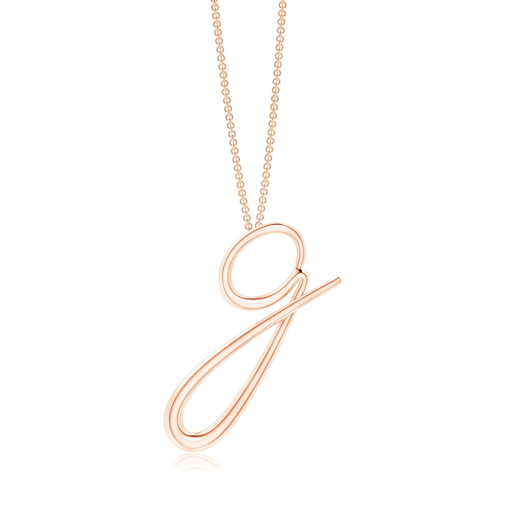 Lowercase "G" Initial Pendant in 10K Rose Gold