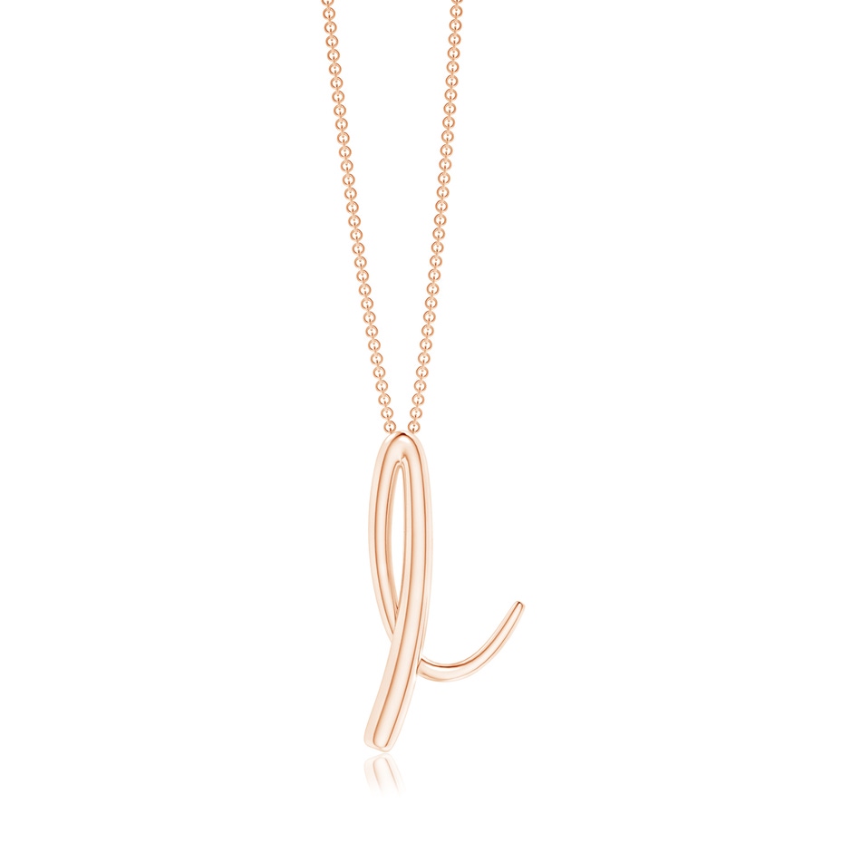Lowercase "I" Initial Pendant in Rose Gold 